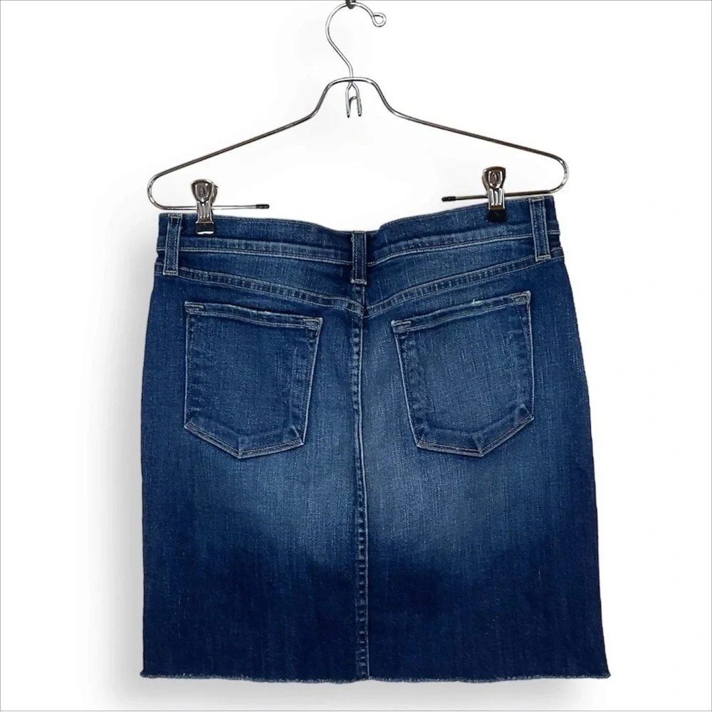 J. Brand Rosalie Mini Denim Skirt Button Fly in Dark Wash